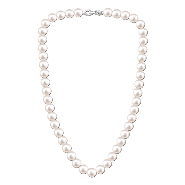 925 Sterling Silver Pearl Necklace for Women 16 Inches