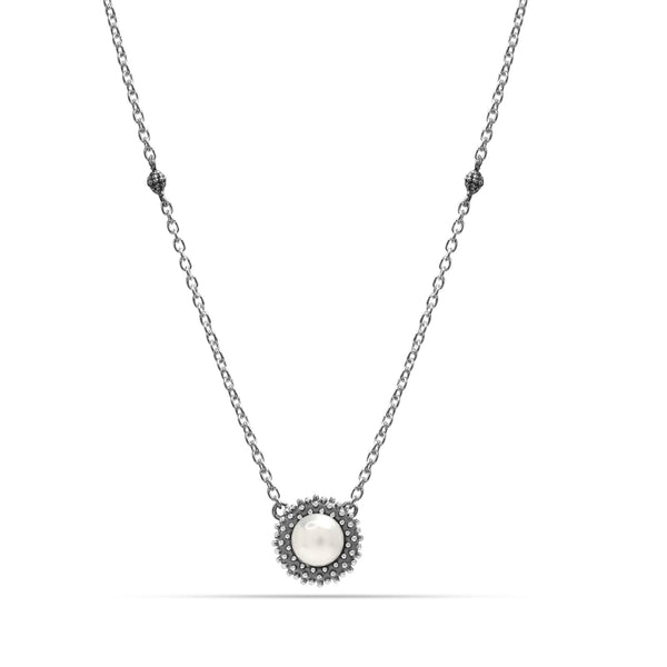 925 Sterling Silver Cavier Freshwater Pearl Pandent Necklace for Teen and Women