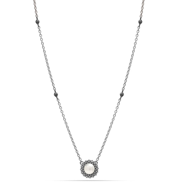 925 Sterling Silver Cavier Freshwater Pearl Pandent Necklace for Teen and Women