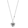 925 Sterling Silver Antique Caviar Beaded Love Knot Pendant Necklace for Women Teen