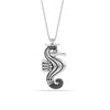 925 Sterling Silver Caviar Bead Seahorse Pendant Necklace for Women Teen