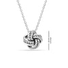 925 Sterling Silver Italian Love Knot Pendant Necklace