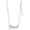 925 Sterling Silver Multi CZ Peace Pendant Necklace for Women and Girls