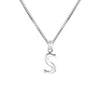 925 Sterling Silver 'S' Letter Pendant Necklace for Teen Women