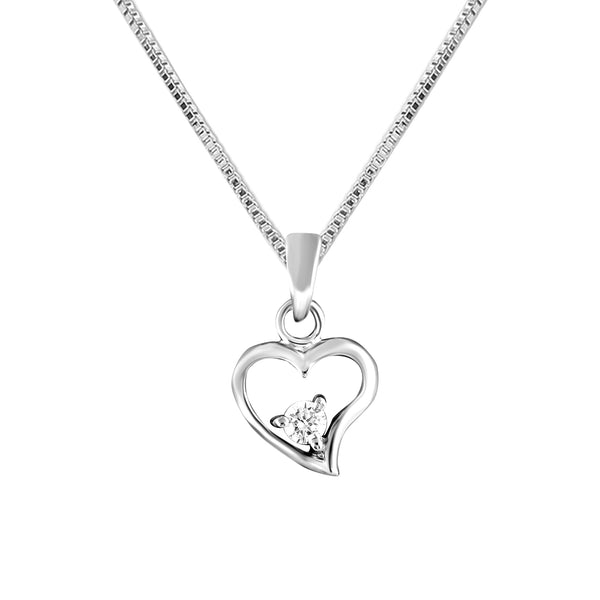 925 Sterling Silver Twisted Heart Pendant Necklace for Teen Women