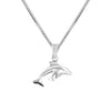 925 Sterling Silver Fish Pendant Necklace for Teen Women