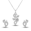 925 Sterling Silver Floral CZ Necklace for Teen Women