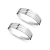 925 Sterling Silver 4 Layer Minimalistic Open Adjustable Toe Rings for Women