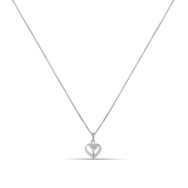 925 Sterling Silver Heart Shaped Pendant Necklace for Teen Women