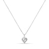 925 Sterling Silver LOVE in Heart Pendant Necklace for Teen Women