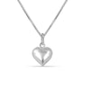 925 Sterling Silver Heart Shaped Pendant Necklace for Teen Women
