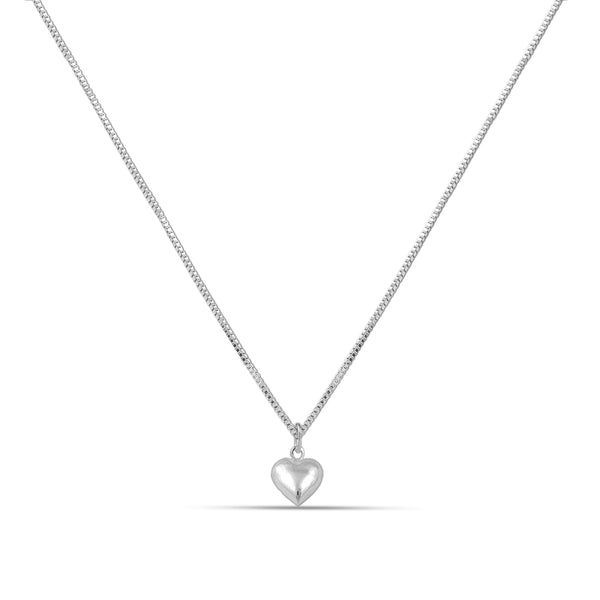 925 Sterling Silver Heart Necklace for Girls and Women