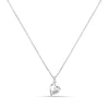 925 Sterling Silver Stylish Heart Pendant Necklace for Teen Women