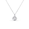 925 Sterling Silver CZ Peacock Loop Necklace for Girls and Women