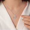 925 Sterling Silver CZ Heart Necklace for Girls and Women