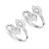 925 Sterling Silver Designer Corn Shell Toerings for Women